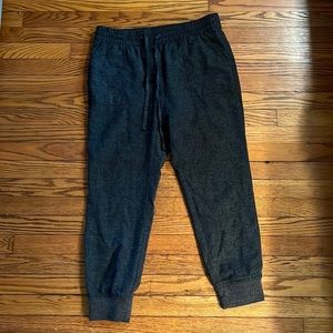 Ann Taylor Loft Charcoal Grey Tie Waist Casual Pants Size Medium